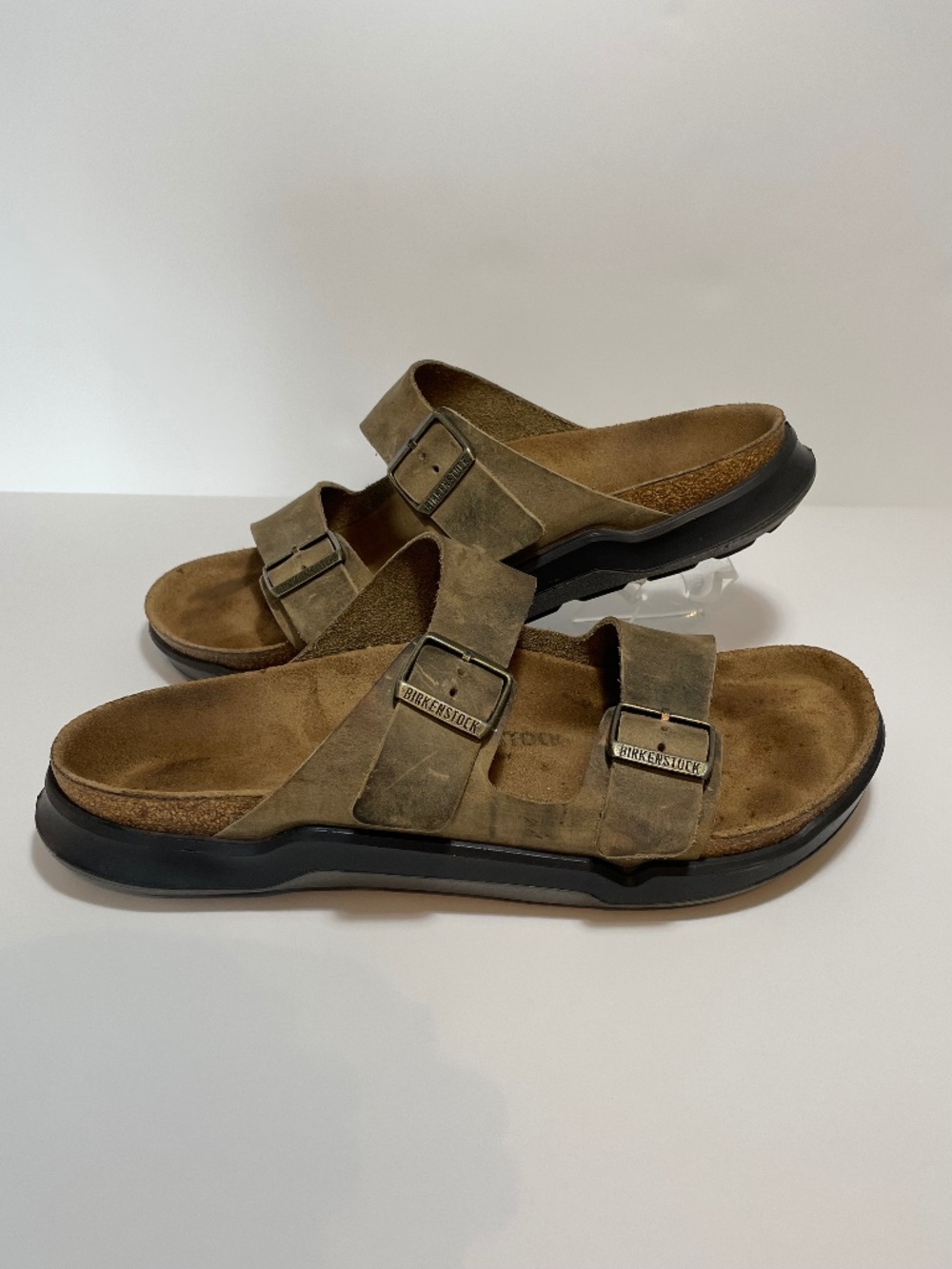 Birkenstock Arizona Oiled Leather Sandals Rugged Sole Size 45 Mens 12